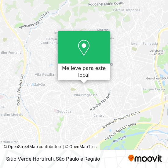 Sitio Verde Hortifruti mapa