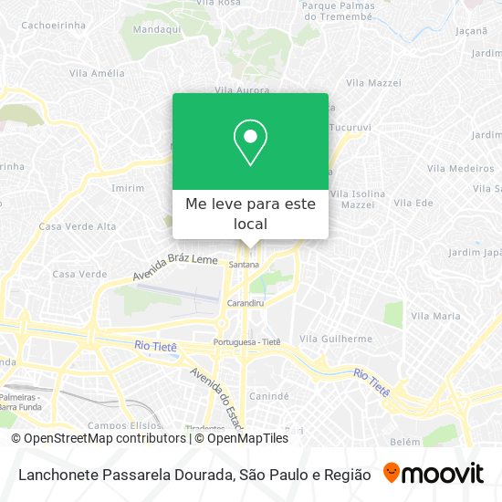 Lanchonete Passarela Dourada mapa