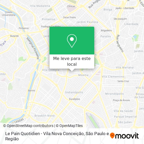 Le Pain Quotidien - Vila Nova Conceição mapa