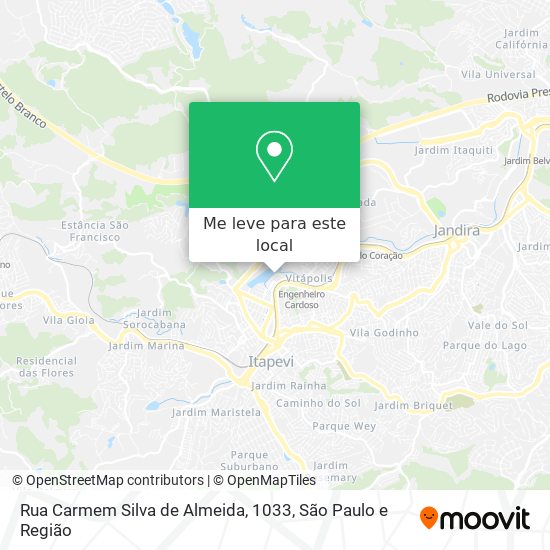 Rua Carmem Silva de Almeida, 1033 mapa