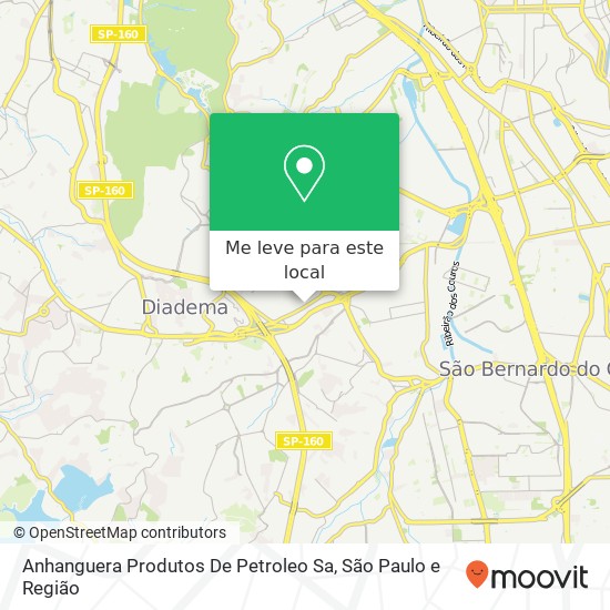 Anhanguera Produtos De Petroleo Sa, Avenida Antônio Piranga, 2485 Canhema Diadema-SP 09942-000 mapa