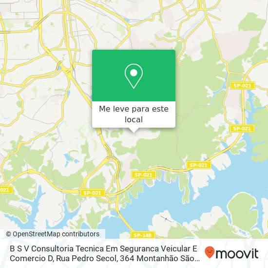 B S V Consultoria Tecnica Em Seguranca Veicular E Comercio D, Rua Pedro Secol, 364 Montanhão São Bernardo do Campo-SP 09791-490 mapa