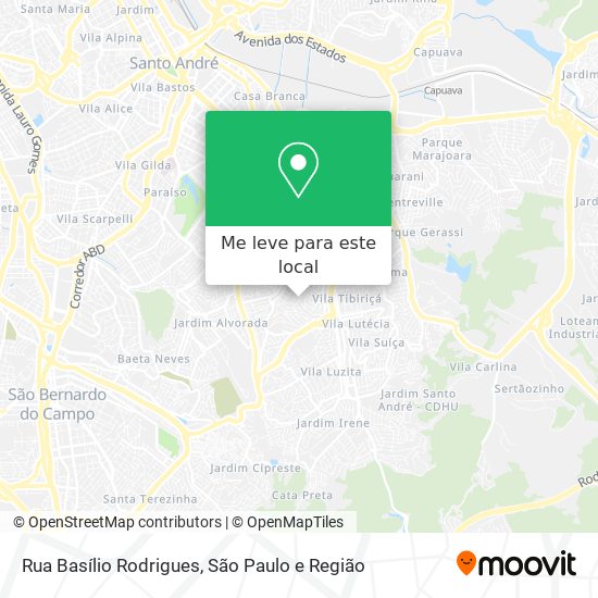 Rua Basílio Rodrigues mapa