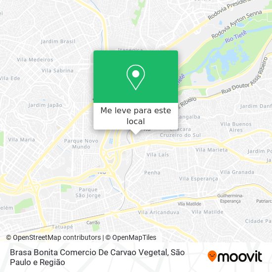 Brasa Bonita Comercio De Carvao Vegetal mapa