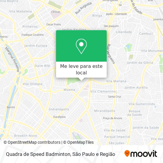 Quadra de Speed Badminton mapa