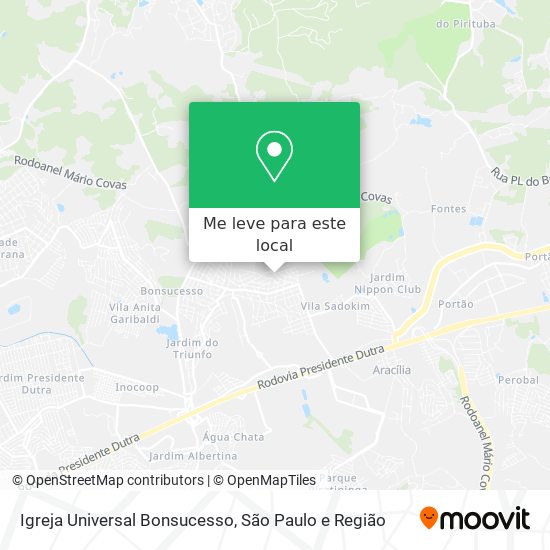 Igreja Universal Bonsucesso mapa