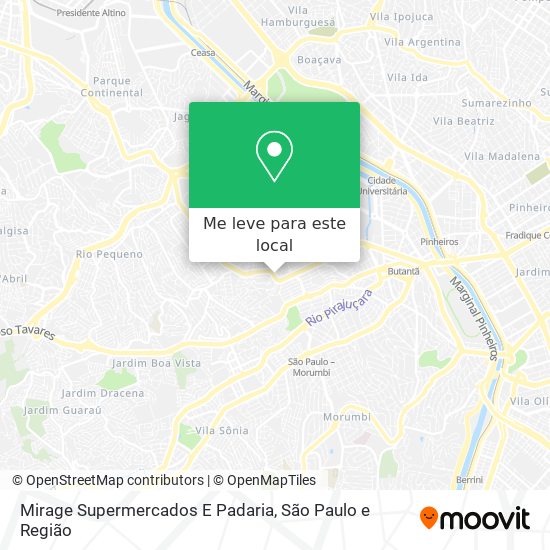 Mirage Supermercados E Padaria mapa