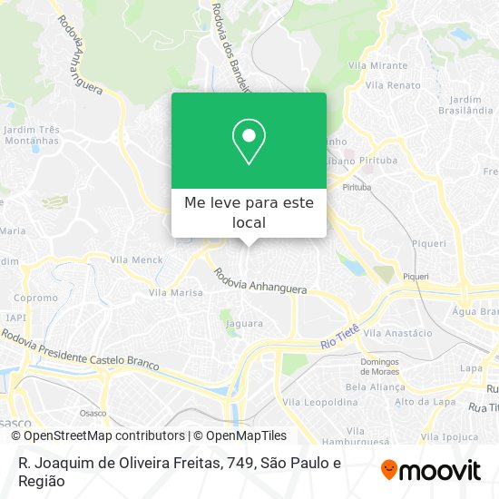 R. Joaquim de Oliveira Freitas, 749 mapa