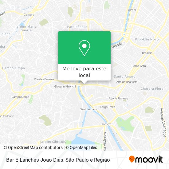 Bar E Lanches Joao Dias mapa