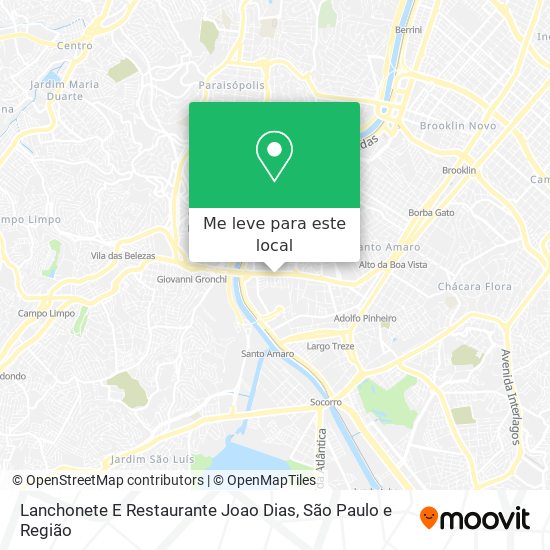 Lanchonete E Restaurante Joao Dias mapa