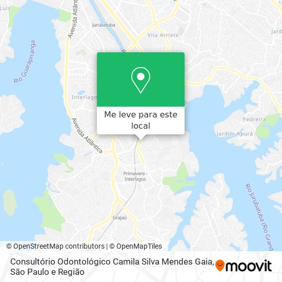 Consultório Odontológico Camila Silva Mendes Gaia mapa