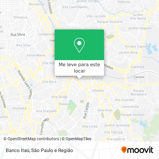 Banco Itaú mapa