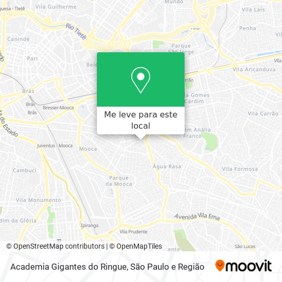 Academia Gigantes do Ringue mapa