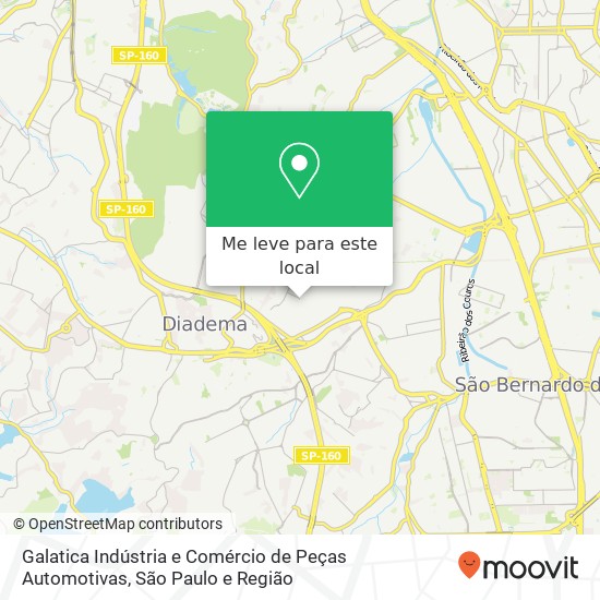 Galatica Indústria e Comércio de Peças Automotivas, Rua Vinte e Dois de Abril, 245 Canhema Diadema-SP 09941-460 mapa