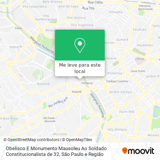 Obelisco E Monumento Mausoleu Ao Soldado Constitucionalista de 32 mapa