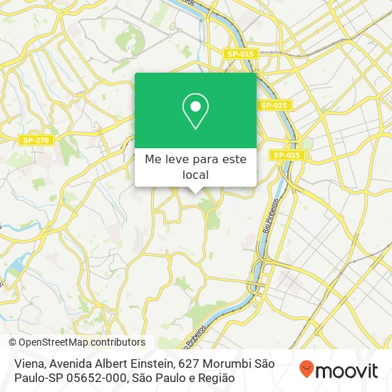 Viena, Avenida Albert Einstein, 627 Morumbi São Paulo-SP 05652-000 mapa