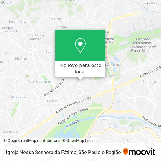 Igreja Nossa Senhora de Fátima mapa