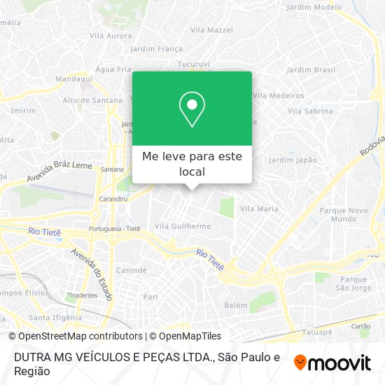 DUTRA MG VEÍCULOS E PEÇAS LTDA. mapa