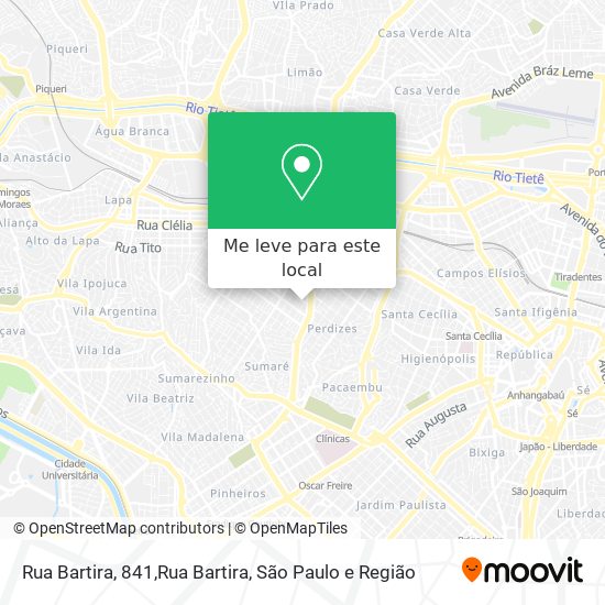 Rua Bartira, 841,Rua Bartira mapa