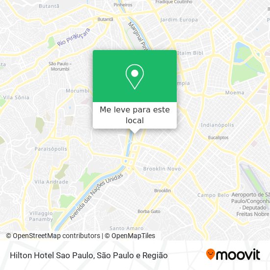 Hilton Hotel Sao Paulo mapa