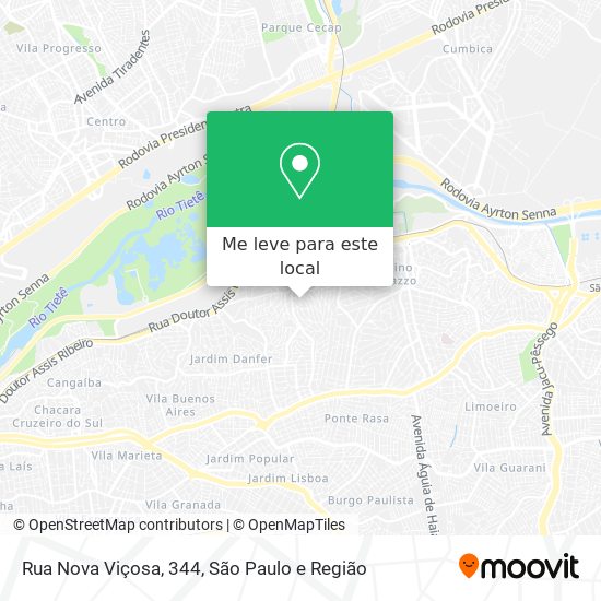 Rua Nova Viçosa, 344 mapa