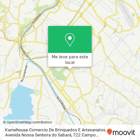 Kamehouse Comercio De Brinquedos E Artesanatos, Avenida Nossa Senhora do Sabará, 722 Campo Grande São Paulo-SP 04686-000 mapa