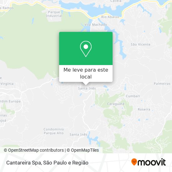 Cantareira Spa mapa