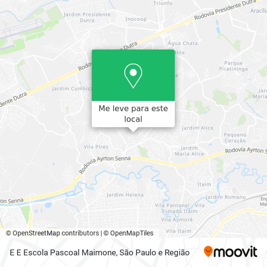 E E Escola Pascoal Maimone mapa