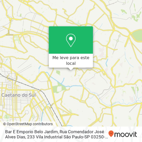 Bar E Emporio Belo Jardim, Rua Comendador José Alves Dias, 233 Vila Industrial São Paulo-SP 03250-080 mapa