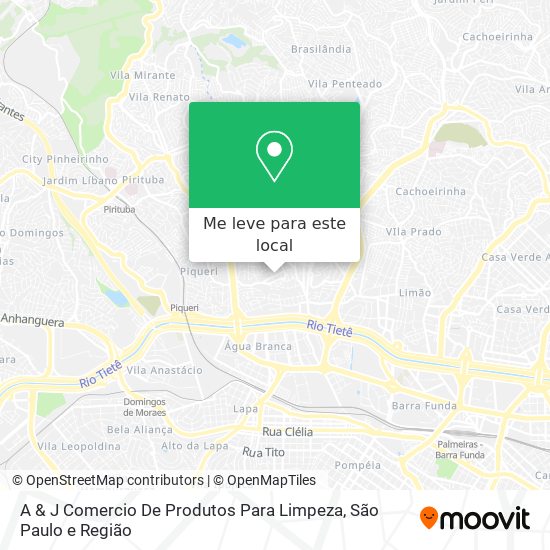 A & J Comercio De Produtos Para Limpeza mapa