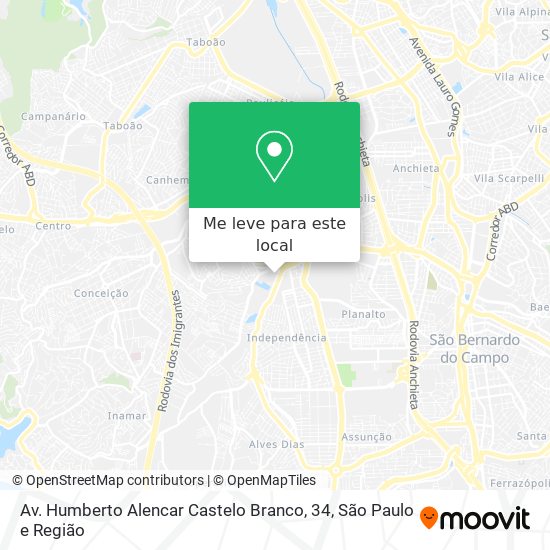 Av. Humberto Alencar Castelo Branco, 34 mapa
