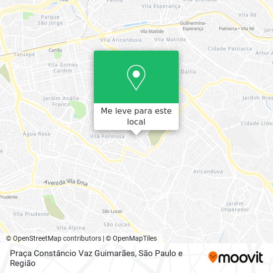 Praça Constâncio Vaz Guimarães mapa