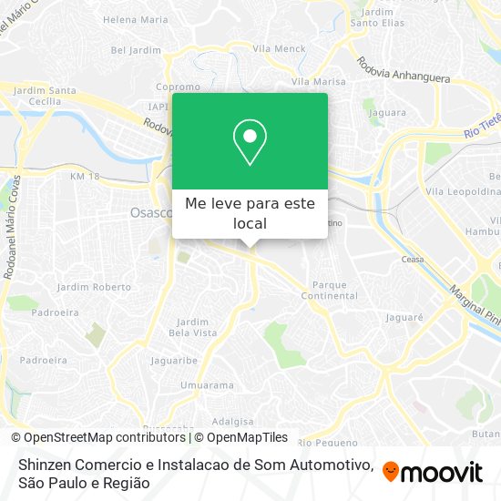 Shinzen Comercio e Instalacao de Som Automotivo mapa