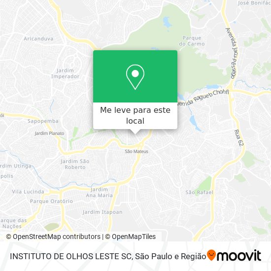 INSTITUTO DE OLHOS LESTE SC mapa