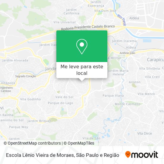Escola Lênio Vieira de Moraes mapa