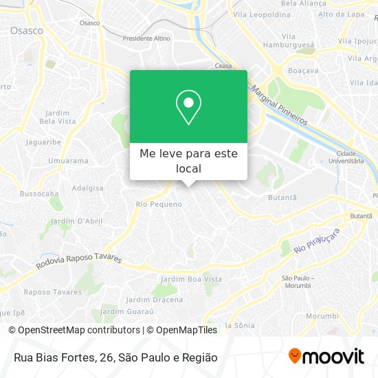 Rua Bias Fortes, 26 mapa