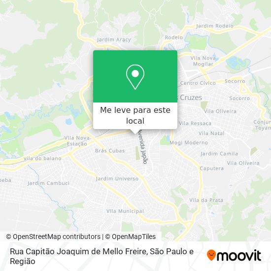 Rua Capitão Joaquim de Mello Freire mapa