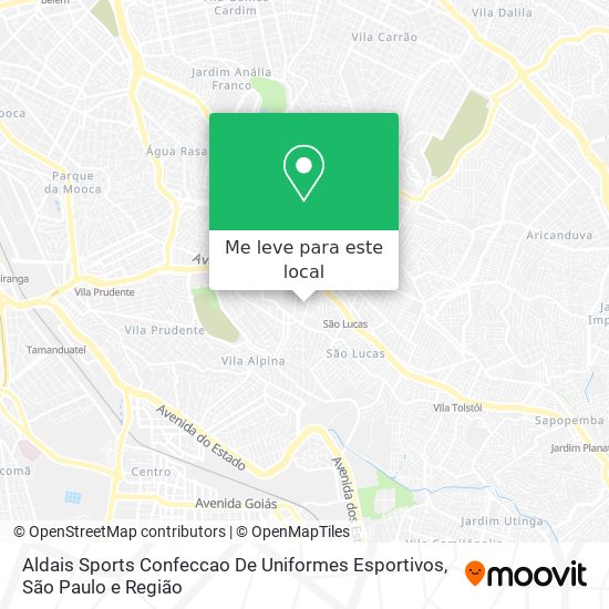 Aldais Sports Confeccao De Uniformes Esportivos mapa