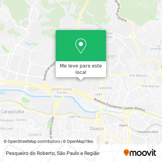 Pesqueiro do Roberto mapa