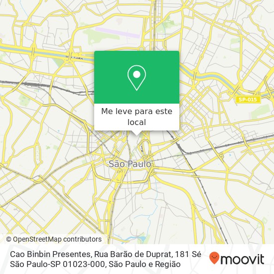 Cao Binbin Presentes, Rua Barão de Duprat, 181 Sé São Paulo-SP 01023-000 mapa