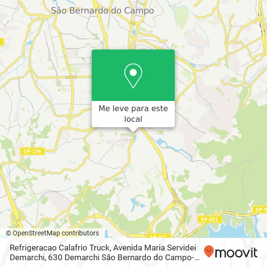 Refrigeracao Calafrio Truck, Avenida Maria Servidei Demarchi, 630 Demarchi São Bernardo do Campo-SP 09820-000 mapa