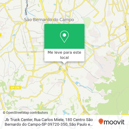 Jb Truck Center, Rua Carlos Miele, 180 Centro São Bernardo do Campo-SP 09720-350 mapa