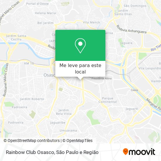 Rainbow Club Osasco mapa