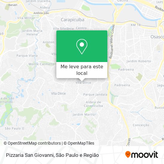 Pizzaria San Giovanni mapa