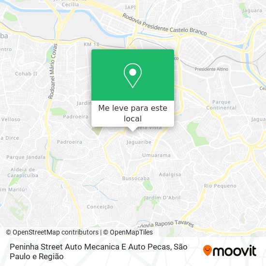 Peninha Street Auto Mecanica E Auto Pecas mapa