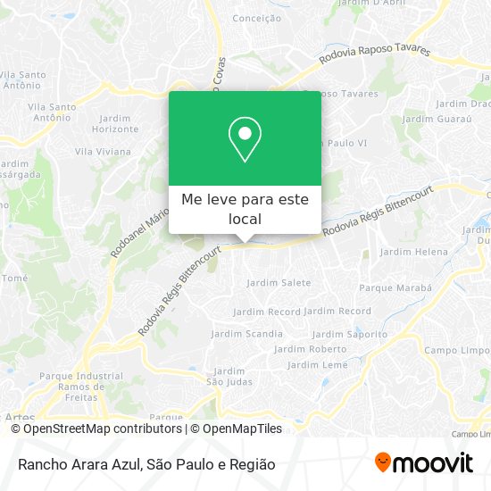 Rancho Arara Azul mapa