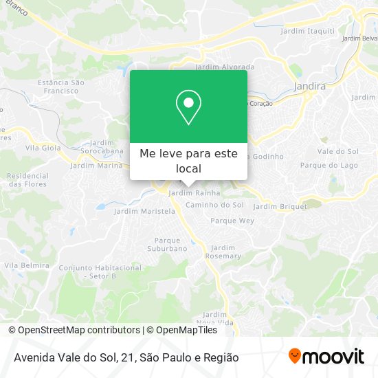 Avenida Vale do Sol, 21 mapa