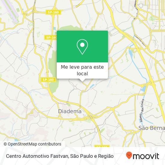 Centro Automotivo Fastvan, Avenida da Água Funda, 395 Taboão Diadema-SP 09669-100 mapa