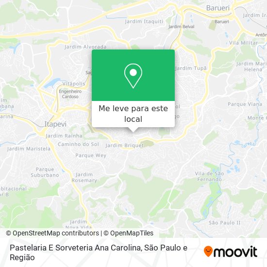 Pastelaria E Sorveteria Ana Carolina mapa