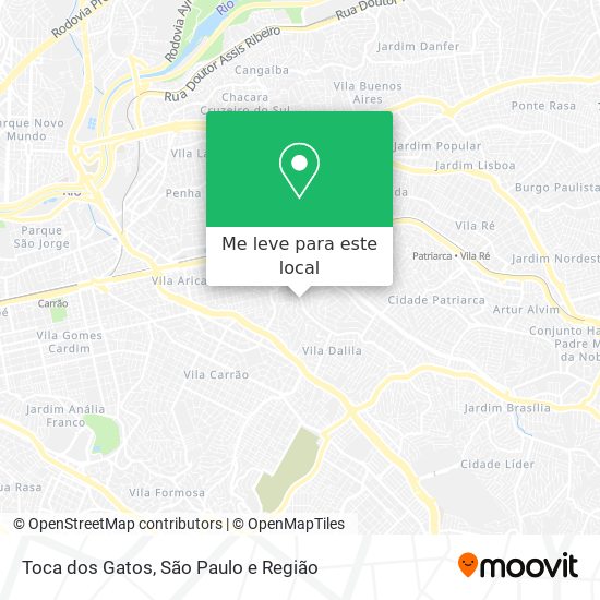 Toca dos Gatos mapa